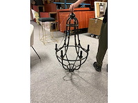 Exclusieve eichholtz original diameter 120 x 60 cm, kroonluchter modell bamboo zwart - afbeelding 1 van  6