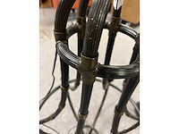 Exclusieve eichholtz original diameter 120 x 60 cm, kroonluchter modell bamboo zwart - afbeelding 3 van  6