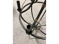 Exclusieve eichholtz original diameter 120 x 60 cm, kroonluchter modell bamboo zwart - afbeelding 4 van  6