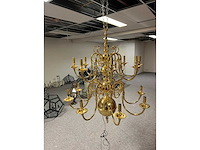 Exclusieve eichholtz original kroonluchter messing poliert, afm 130 x 110 totaal schadevrij - afbeelding 2 van  5