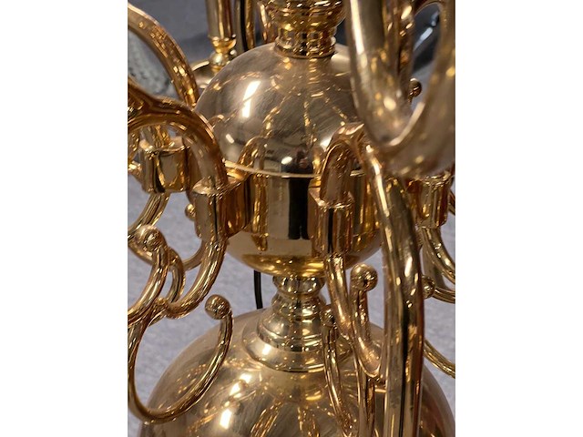 Exclusieve eichholtz original kroonluchter messing poliert, afm 130 x 110 totaal schadevrij - afbeelding 3 van  5