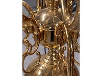 Exclusieve eichholtz original kroonluchter messing poliert, afm 130 x 110 totaal schadevrij - afbeelding 3 van  5