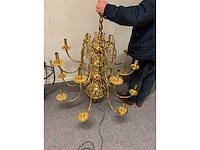Exclusieve eichholtz original kroonluchter messing poliert, afm 130 x 110 totaal schadevrij - afbeelding 5 van  5