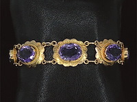 Exclusieve gouden armband met hoge kwaliteit natuurlijke amethisten
