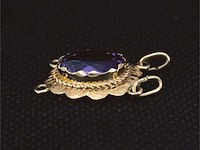 Exclusieve gouden armband met hoge kwaliteit natuurlijke amethisten - afbeelding 7 van  7