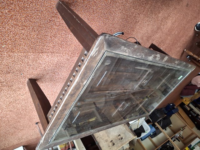 Exclusieve salontafel met glasplaat decoratief, 136 x 76 x 51 cm - afbeelding 1 van  3