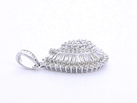 Exclusieve witgouden druppelvormige hanger met diamanten, excl. ketting - afbeelding 5 van  8