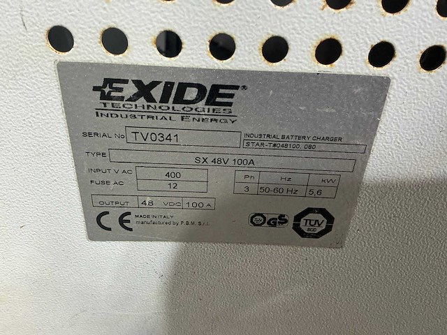 Exide sx48v/100a acculader - afbeelding 4 van  7