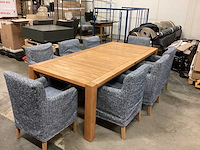 Exotan eetkamertafel met 8 stoelen - afbeelding 1 van  5