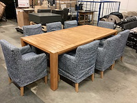 Exotan eetkamertafel met 8 stoelen - afbeelding 2 van  5