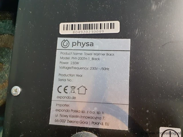 Expondo handdoekwarmer phy-200th-1 - afbeelding 4 van  5