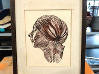 Expressief portret in profiel - afbeelding 1 van  5
