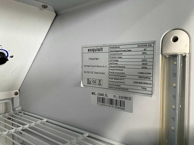 Exquisit eldc 400 glasdeur koelkast - afbeelding 7 van  7