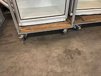 Exquisit glasdeurkoelkasten op rolcontainer (2x)