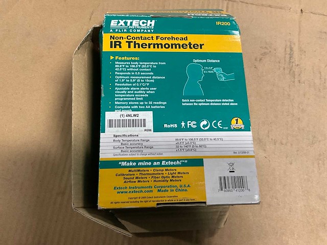 Extech ir200 infrared thermometer - afbeelding 4 van  5