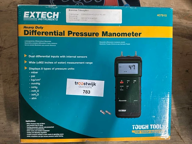 Extech manometer - afbeelding 5 van  5