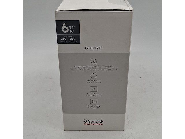 Externe harde schijf, sandisk, g-drive 6tb - afbeelding 4 van  9
