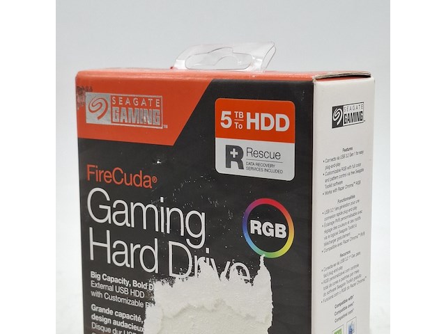 Externe harde schijf, seagate gaming, firecuda gaming hard drive 5tb - afbeelding 2 van  6