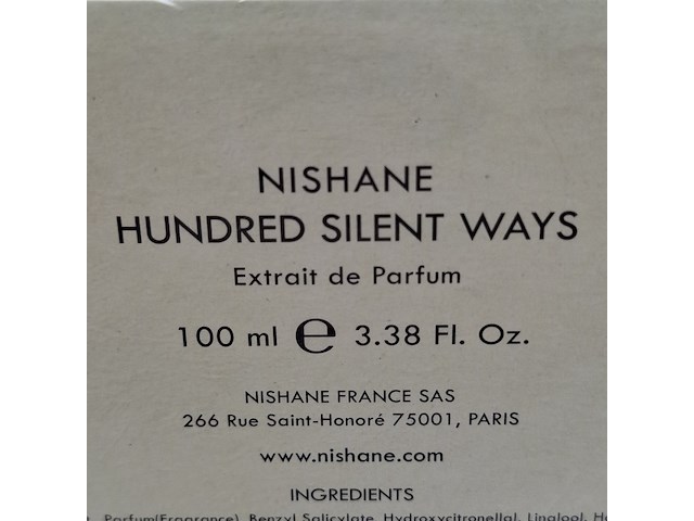 Extrait de parfum, 100ml, nishane, hundred different ways - afbeelding 2 van  3