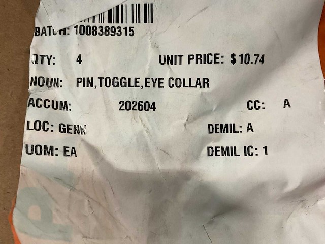Eye collar toggle pin (4x) - afbeelding 2 van  2