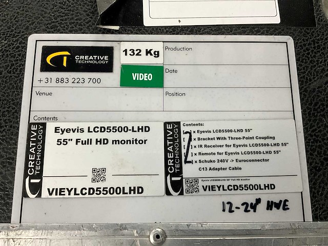 Eyevis lcd5500-lhd 55” full hd monitor (2x) - afbeelding 2 van  10