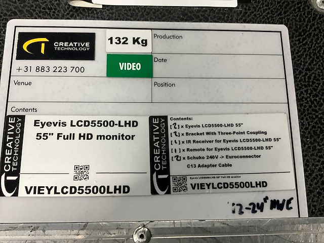 Eyevis lcd5500-lhd 55” full hd monitor (2x) - afbeelding 9 van  9