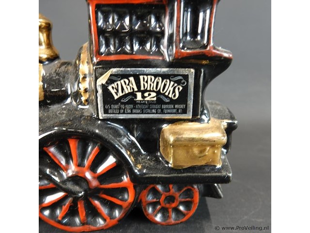 Ezra brooks 'iron horse' porseleinen karaf uit 1969 - afbeelding 3 van  5