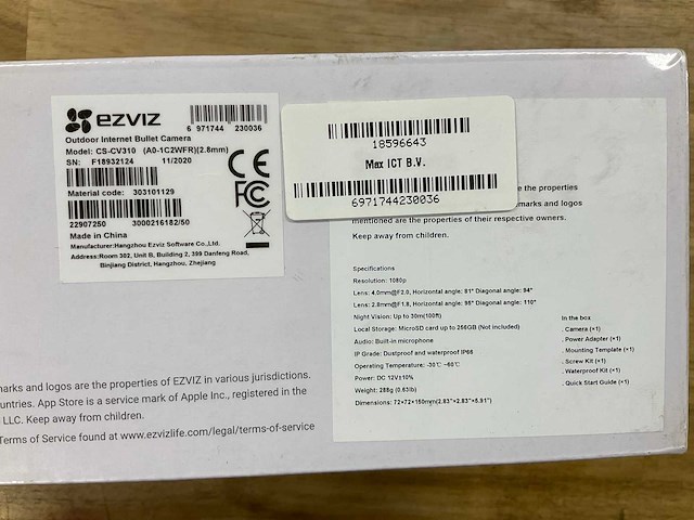 Ezviz c3wn outdoor smart wifi camera - afbeelding 3 van  3