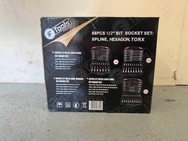 F tools - 2024 - 88 delig bit / - doppenset - afbeelding 7 van  14
