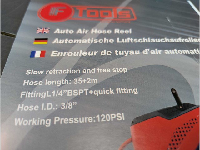 F tools - luchtslanghaspel 35 meter - afbeelding 8 van  16