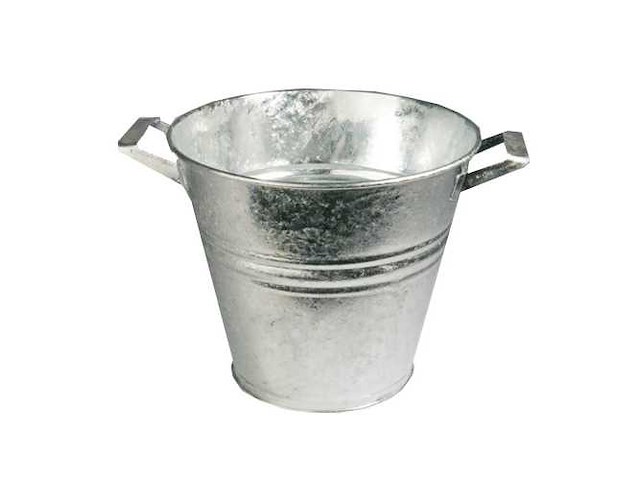 Fa emmer zinc 28x24cm with handle 8/box (164x) - afbeelding 1 van  1
