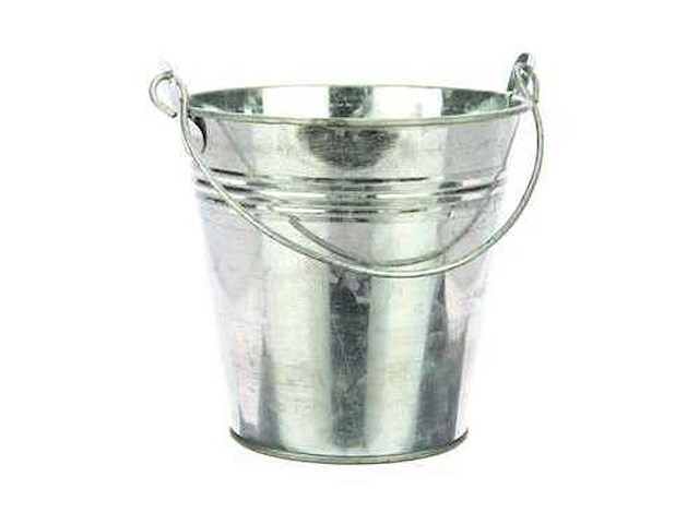 Fa emmer zinc d.11/h.10cm naturel (4155x) - afbeelding 1 van  1