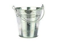 Fa emmer zinc d.11/h.10cm naturel (4155x) - afbeelding 1 van  1
