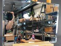 Facet geslepen laserspiegel met laser gegraveerde foto