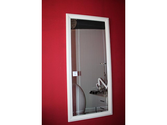 Facet geslepen spiegel in lijst, afm. 73 x 160 cm. - afbeelding 2 van  3