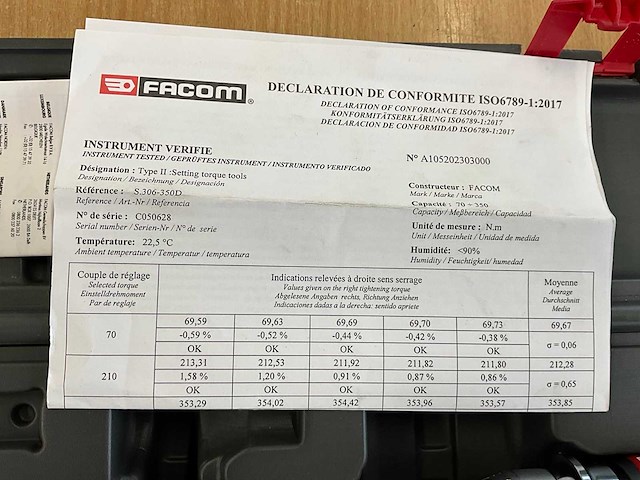 Facom s306-350d momentsleutel - afbeelding 6 van  7
