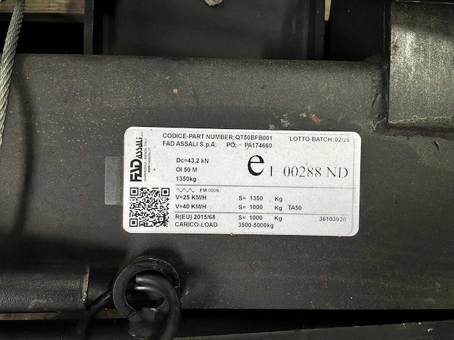 Fad assali dissel met oplooprem ø40mm (2x) - afbeelding 3 van  3