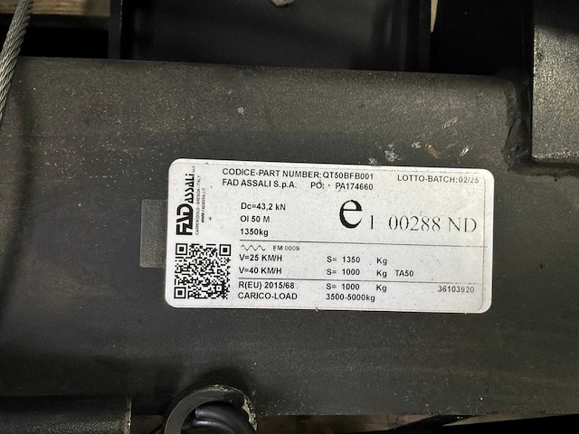 Fad assali dissel met oplooprem ø40mm (3x) - afbeelding 3 van  4