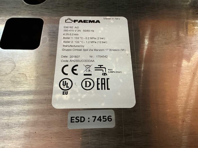 Faema e98 re a/2 + 2x fiorenzato f64 evo – complete professionele barista set (3x) - afbeelding 17 van  19