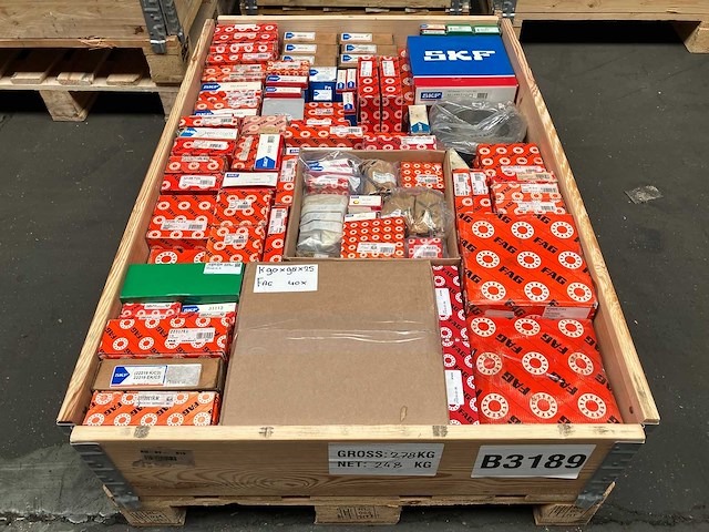 Fag, skf en ina - partij industriële lagers 248kg - afbeelding 1 van  11