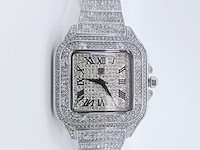 Faisal michelangelo herenhorloge met steentjes - afbeelding 1 van  7