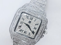 Faisal michelangelo herenhorloge met steentjes - afbeelding 2 van  7