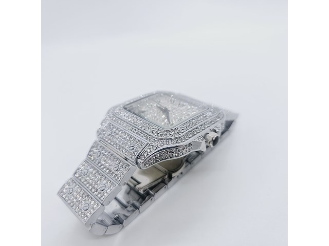 Faisal michelangelo herenhorloge met steentjes - afbeelding 3 van  7