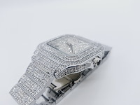 Faisal michelangelo herenhorloge met steentjes - afbeelding 3 van  7