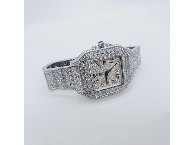 Faisal michelangelo herenhorloge met steentjes - afbeelding 4 van  7