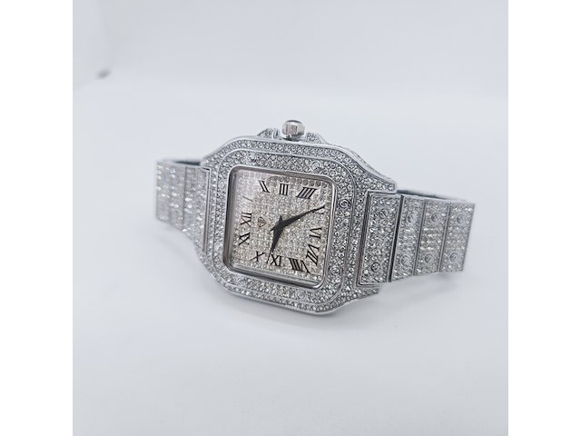 Faisal michelangelo herenhorloge met steentjes - afbeelding 5 van  7