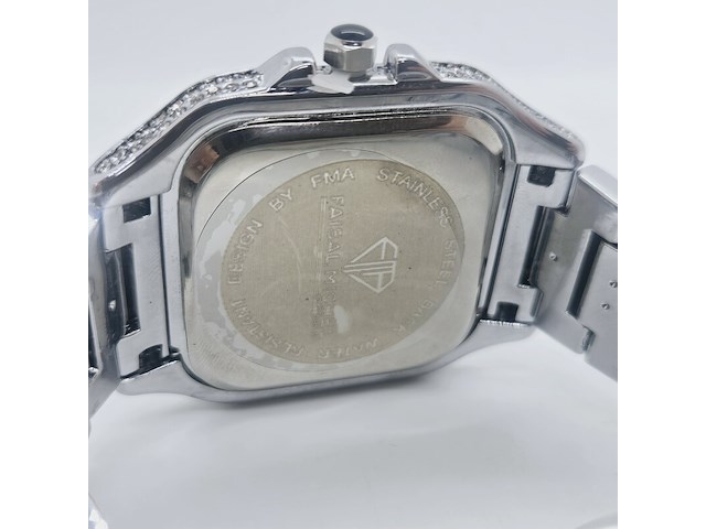 Faisal michelangelo herenhorloge met steentjes - afbeelding 7 van  7