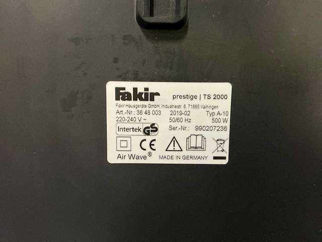 Fakir prestige ts 2000 stofzuiger - afbeelding 5 van  6