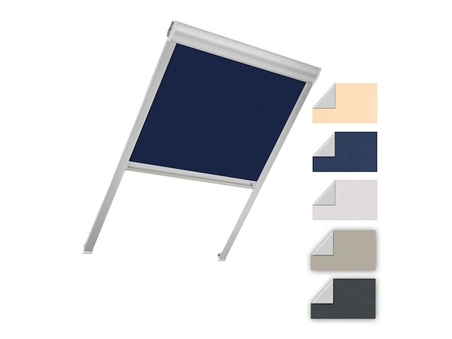 Fakro verduisterings gordijn 55x78cm donkerblauw - afbeelding 2 van  5