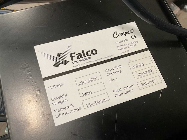Falco vl25p230 mobiele hefbrug - afbeelding 4 van  4